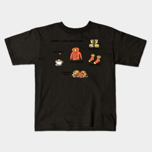 I Love Fall Kids T-Shirt